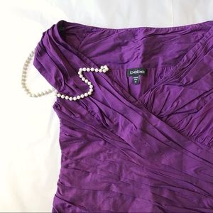 3/$15 Bebe Off the Shoulder Top in Aubergine Purple